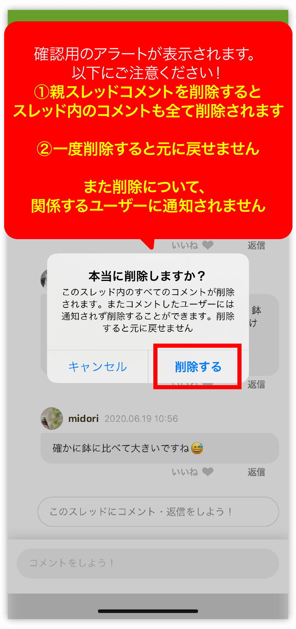 ✨ NEW ✨ [iOS2.19.0以降/Android2.16.0以降]コメントの編集