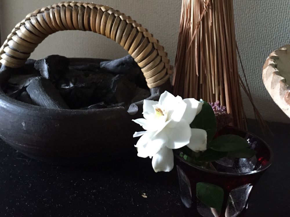 クチナシ(ガーデニア)　白い花