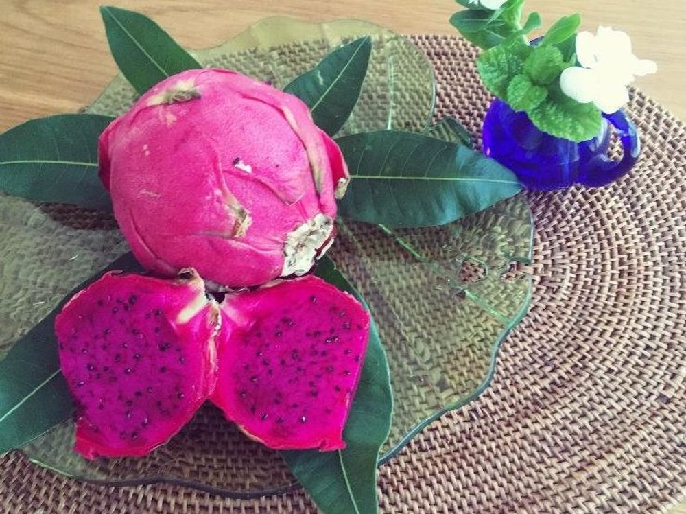 レッドピタヤ　ピンク色の実