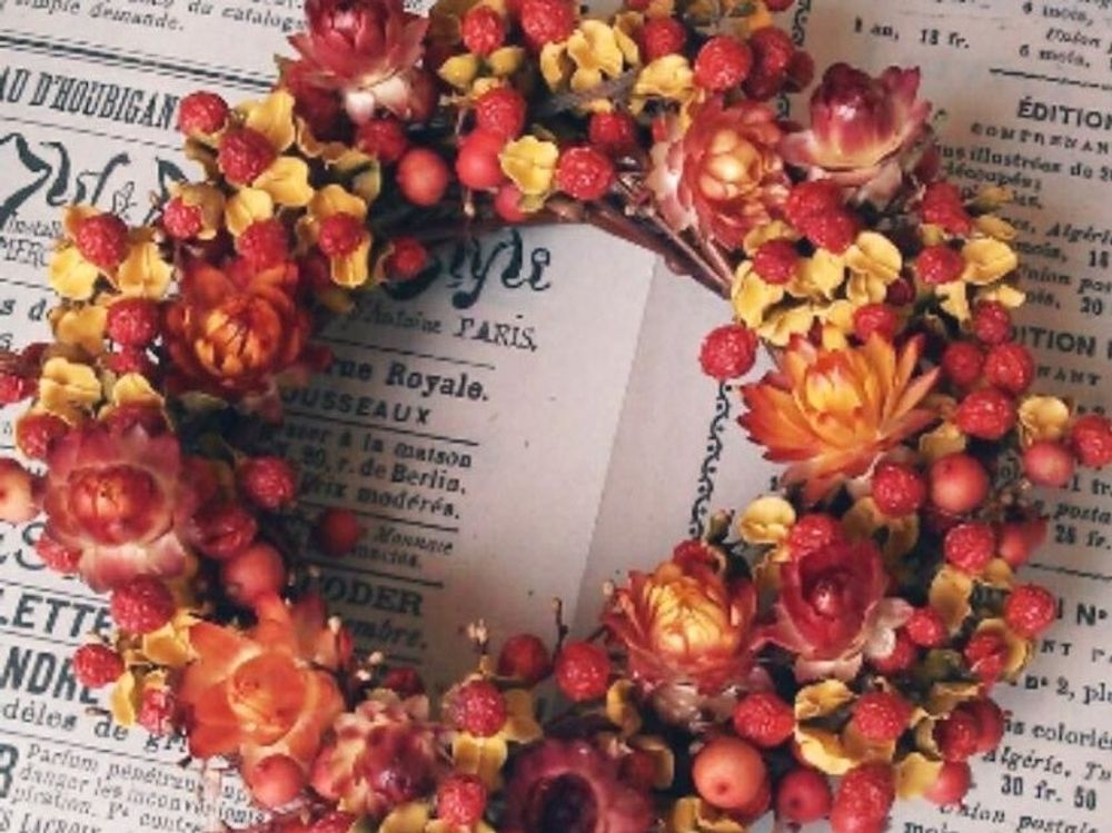 ツルウメモドキ　リース