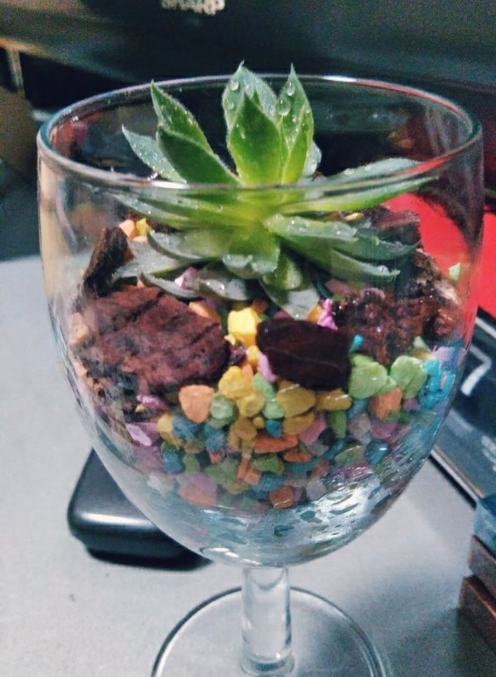 ワイングラス　花　花瓶