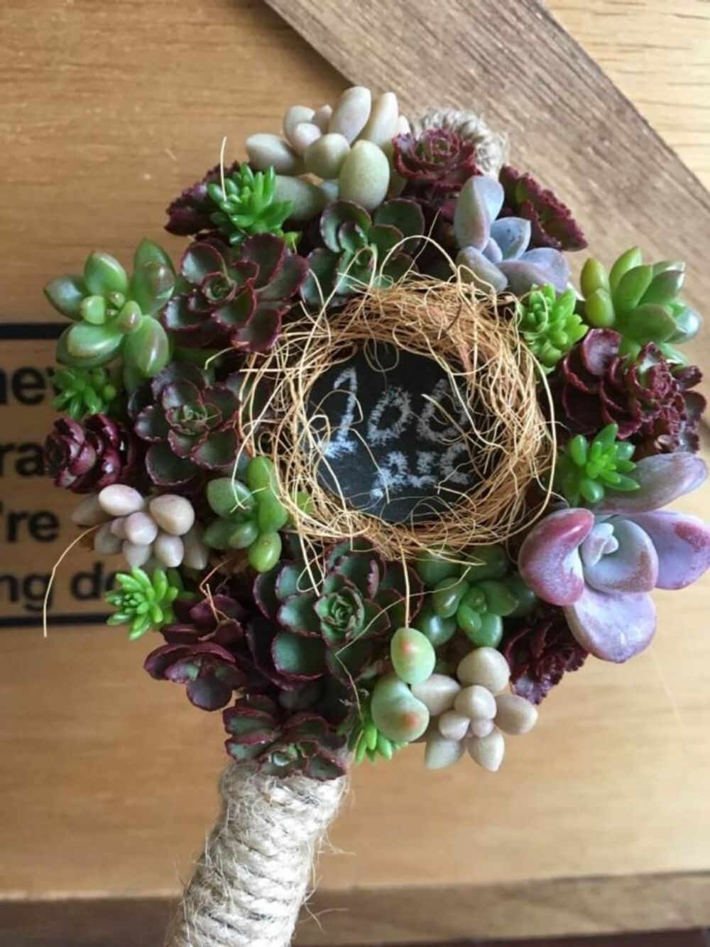 多肉植物リース