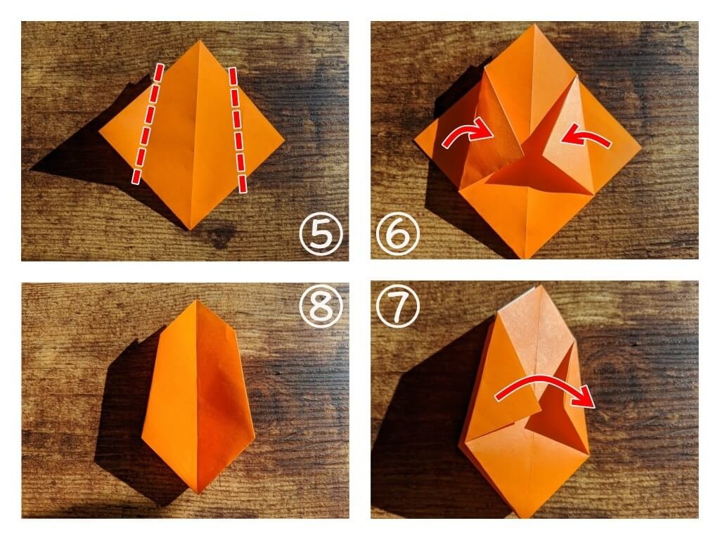 折り紙　チューリップ　花　折り方