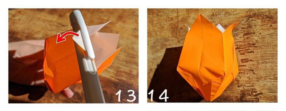 折り紙　チューリップ　花　折り方