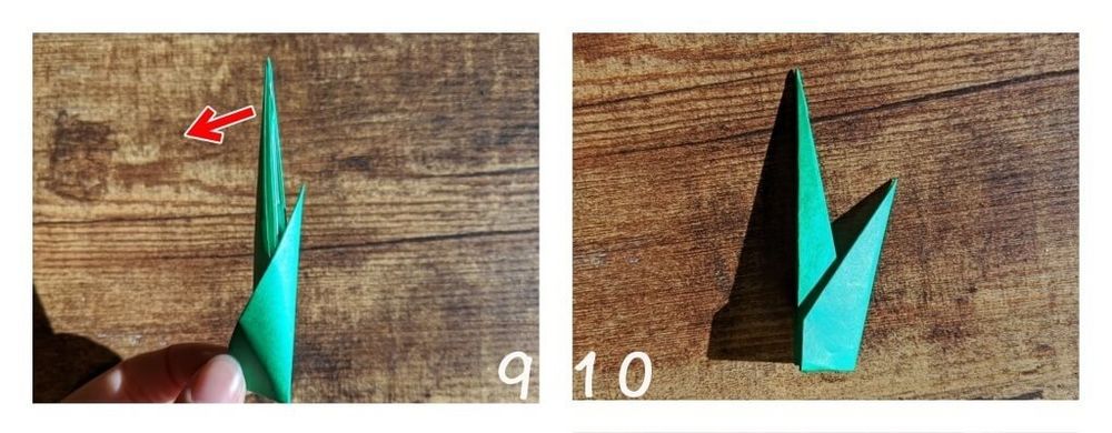 折り紙　チューリップ　花　葉　茎　折り方