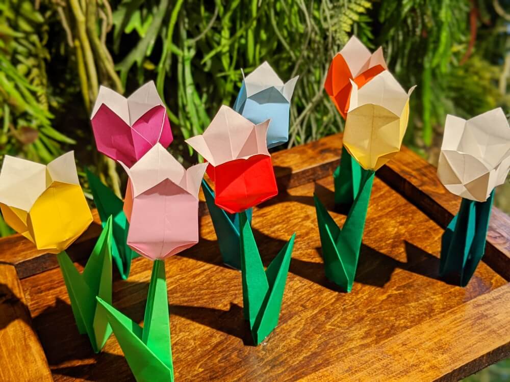 折り紙　チューリップ　花　折り方