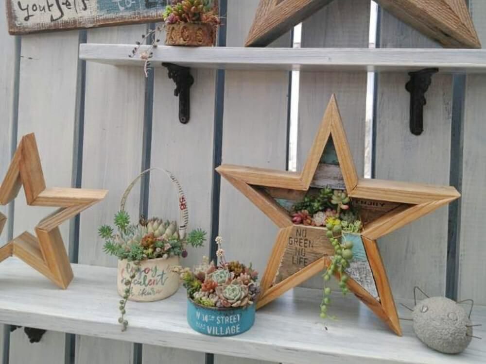 星型の多肉プランター　作り方