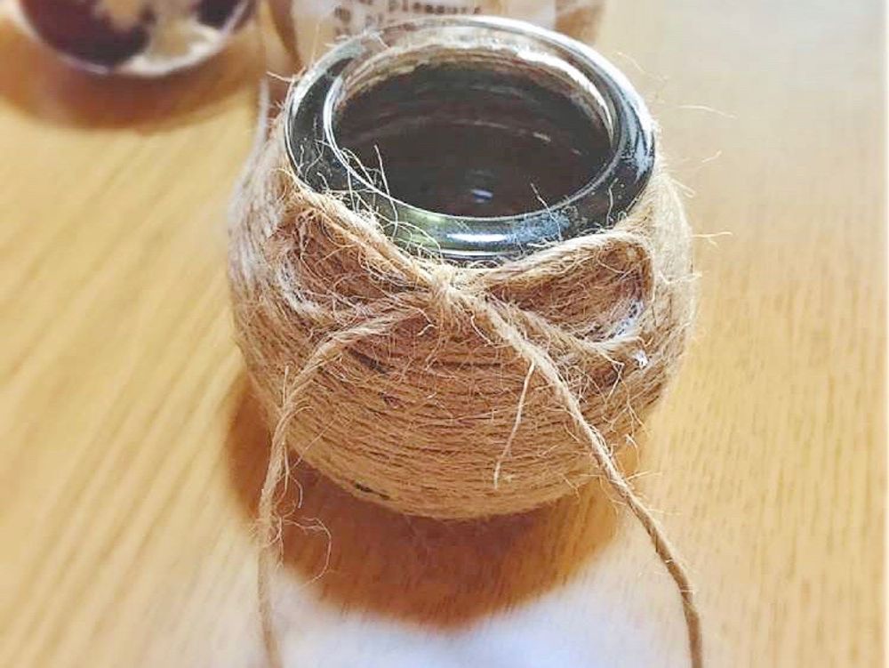 麻ひも　麻紐　リメ瓶　リメイク