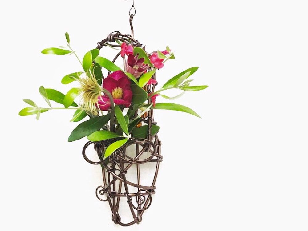 ワイヤー　花瓶　フラワーベース