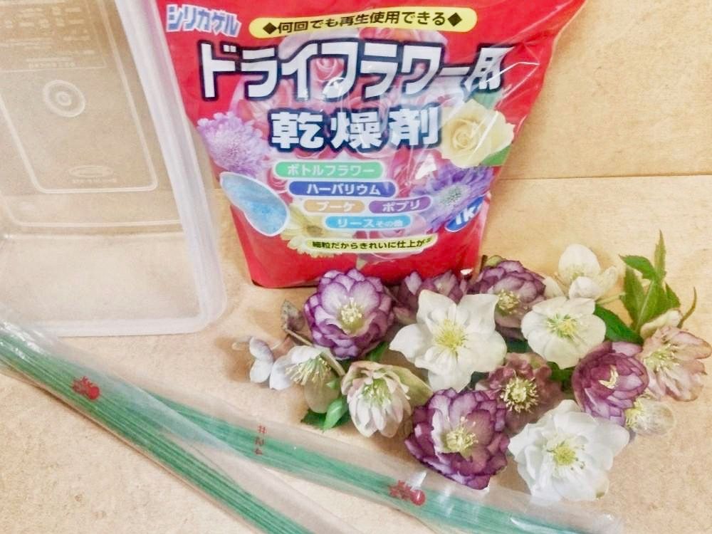 シリカゲル　ドライフラワー