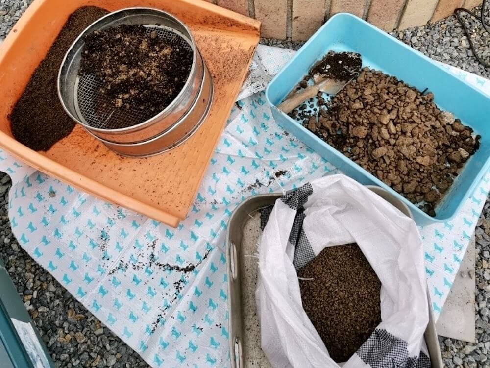 古い土　再生材