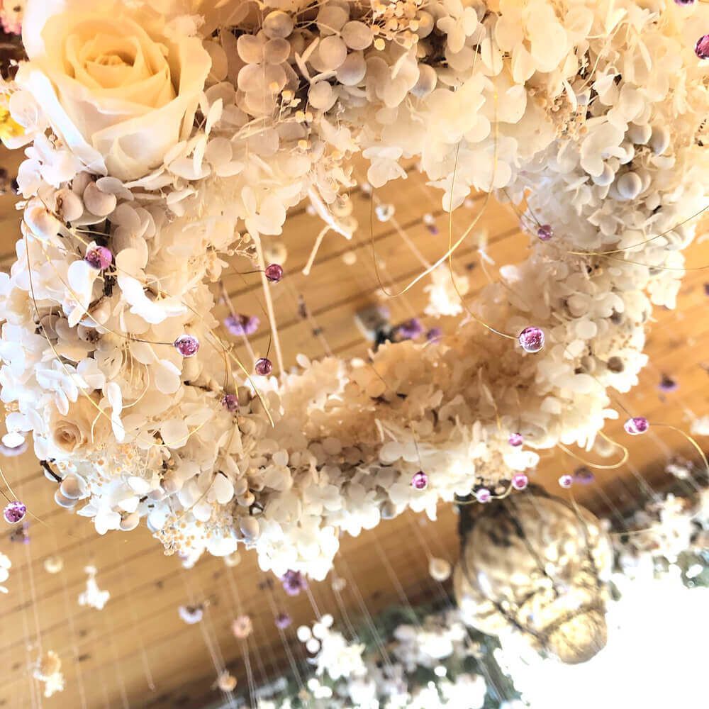 ドライフラワー　フライングリース　飾り方　風水