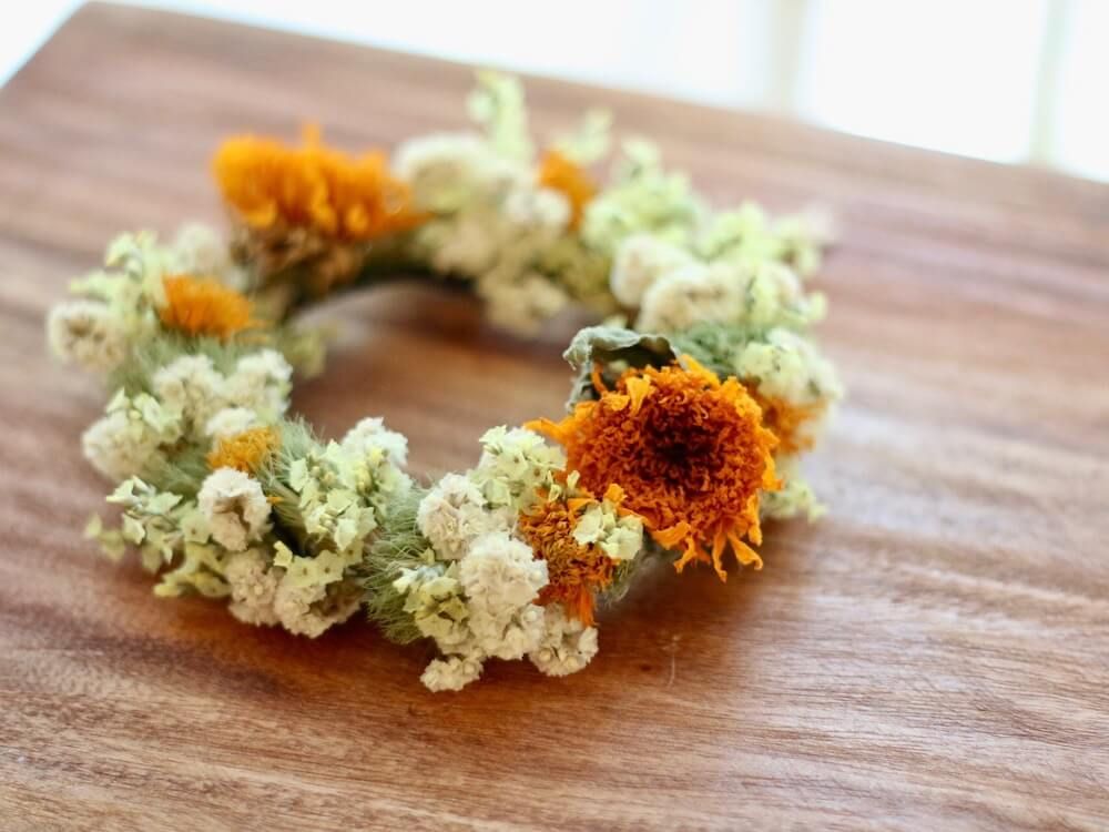 ひまわり　ヒマワリ　リース　ドライフラワー