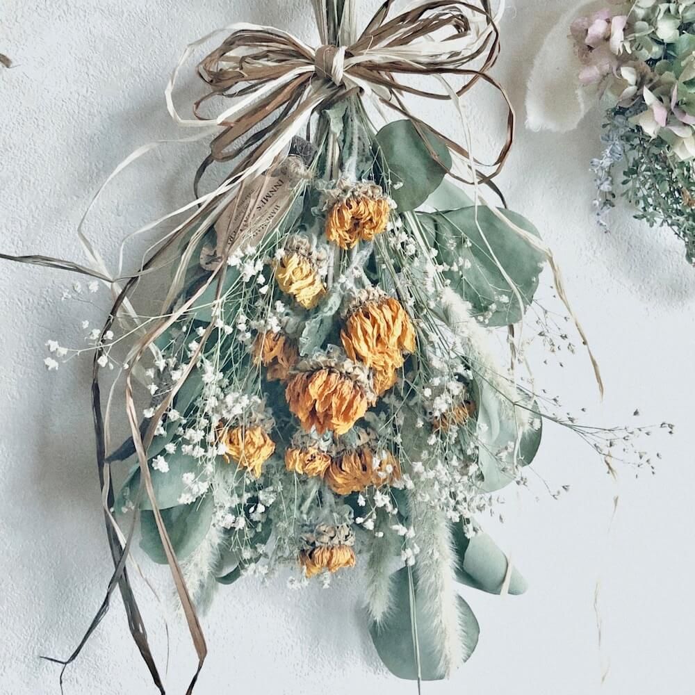 ひまわり　ドライフラワー　ヒマワリ　スワッグ