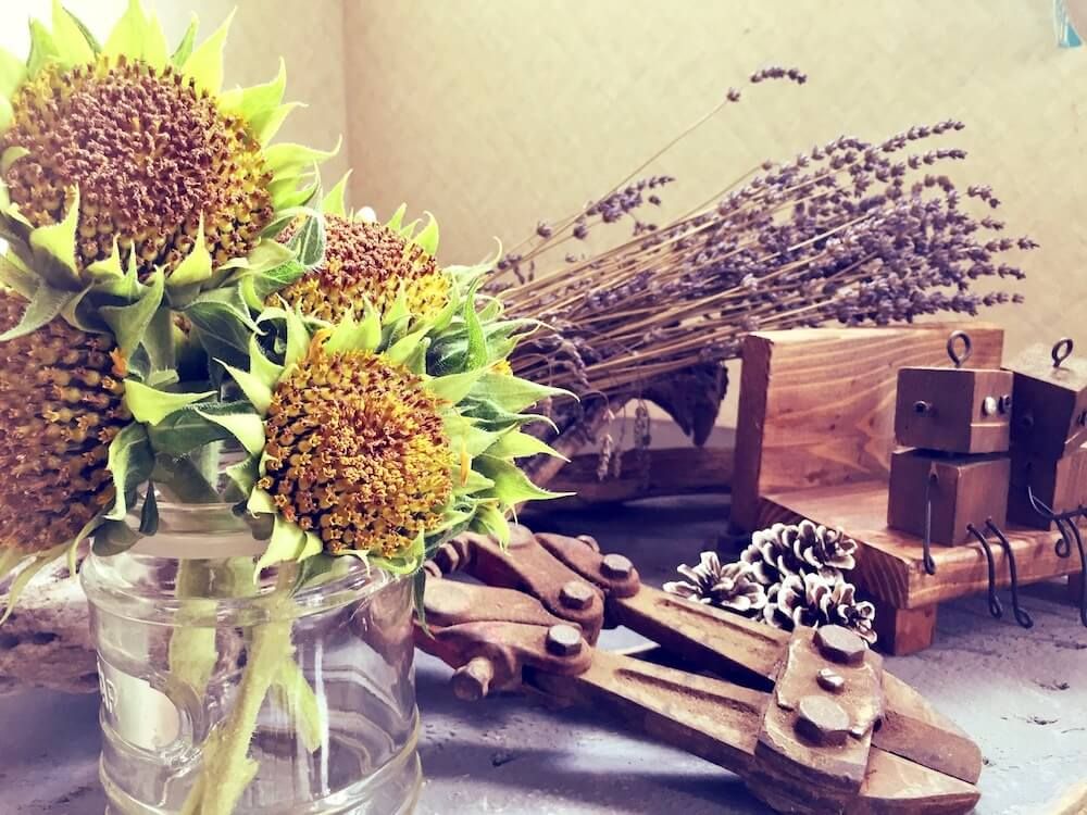 ひまわり　ドライフラワー　ヒマワリ　アレンジ