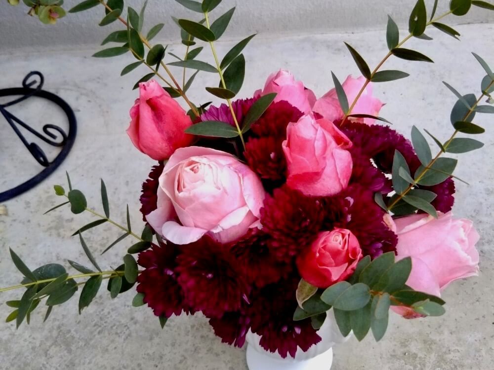 キク　バラ　菊　フラワーアレンジメント