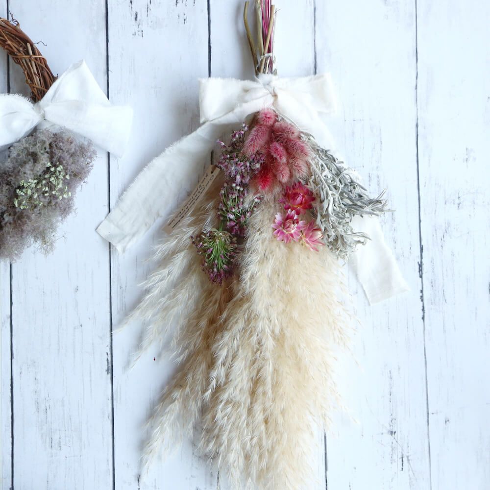 パンパスグラス　ドライフラワー　インテリア　アレンジ　作り方