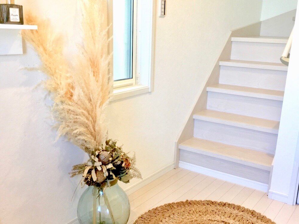 パンパスグラス　ドライフラワー　インテリア　アレンジ　作り方