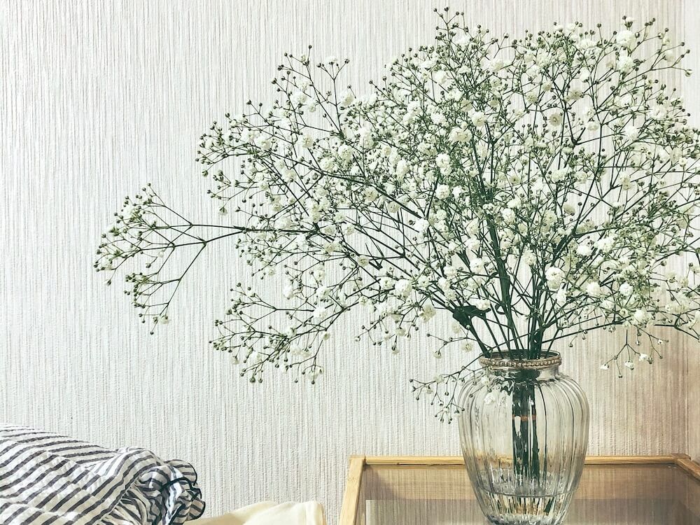 かすみ草　ドライフラワー　アレンジメント