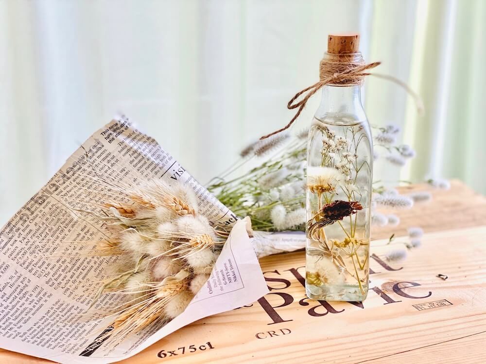 かすみ草　ドライフラワー　アレンジメント