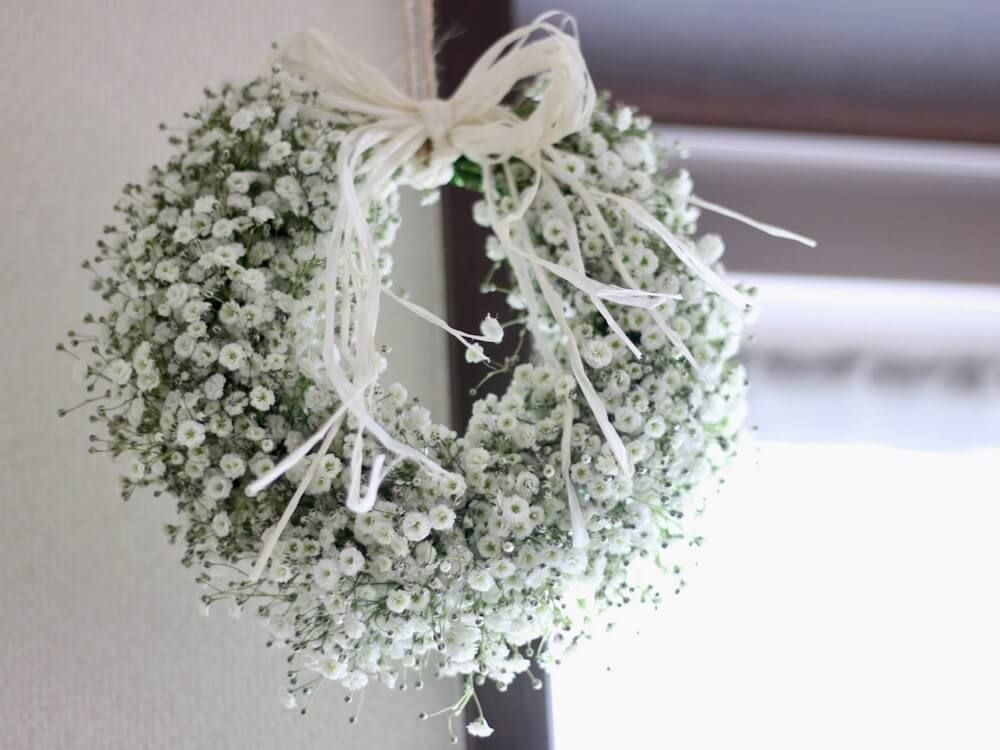 かすみ草　ドライフラワー　アレンジメント