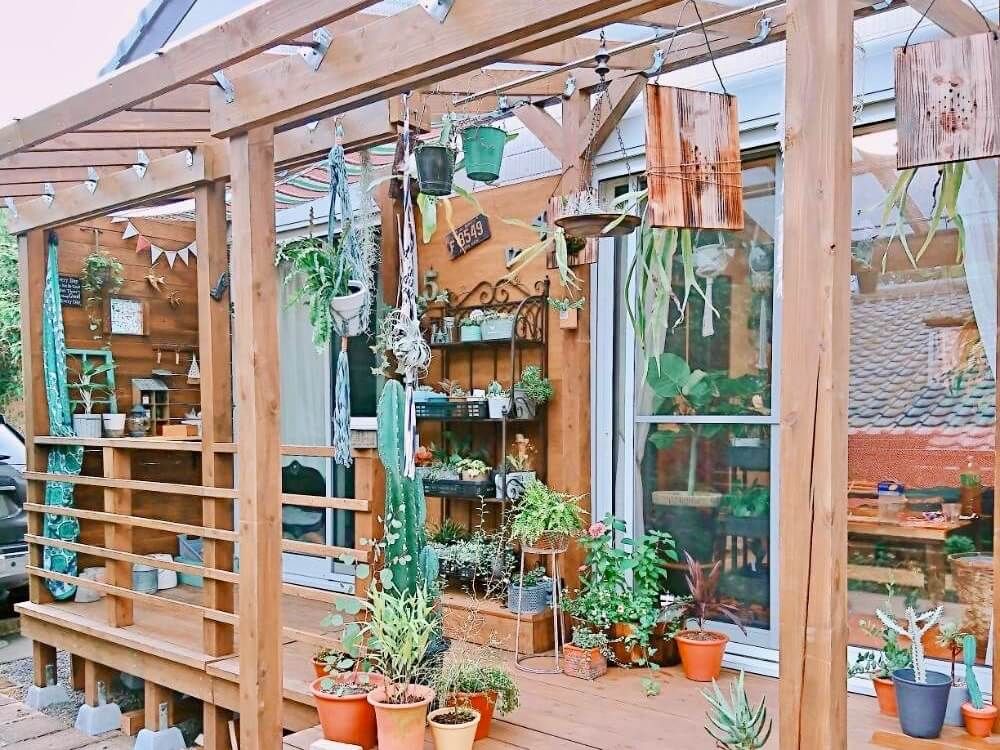 庭づくり　DIY　ウッドデッキ　ガーデニング