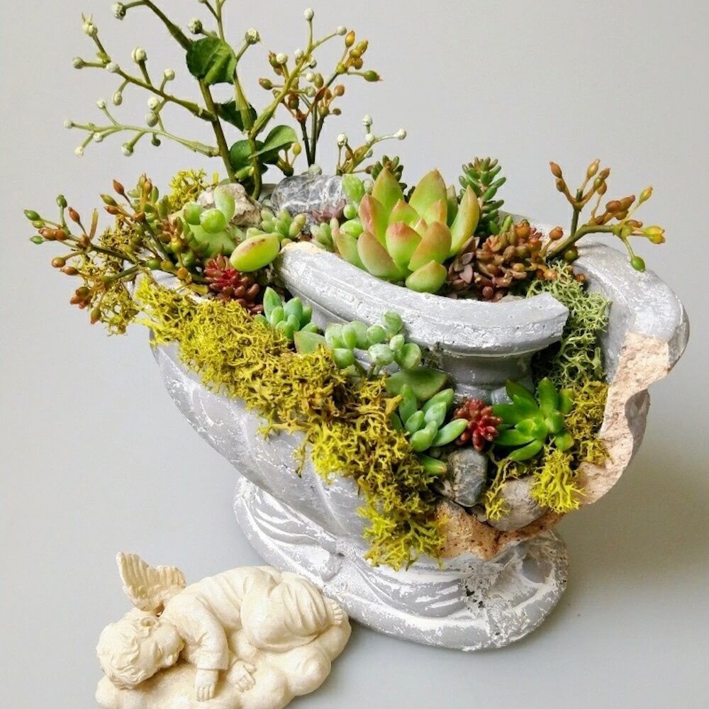 ブロークンポット　寄せ植え