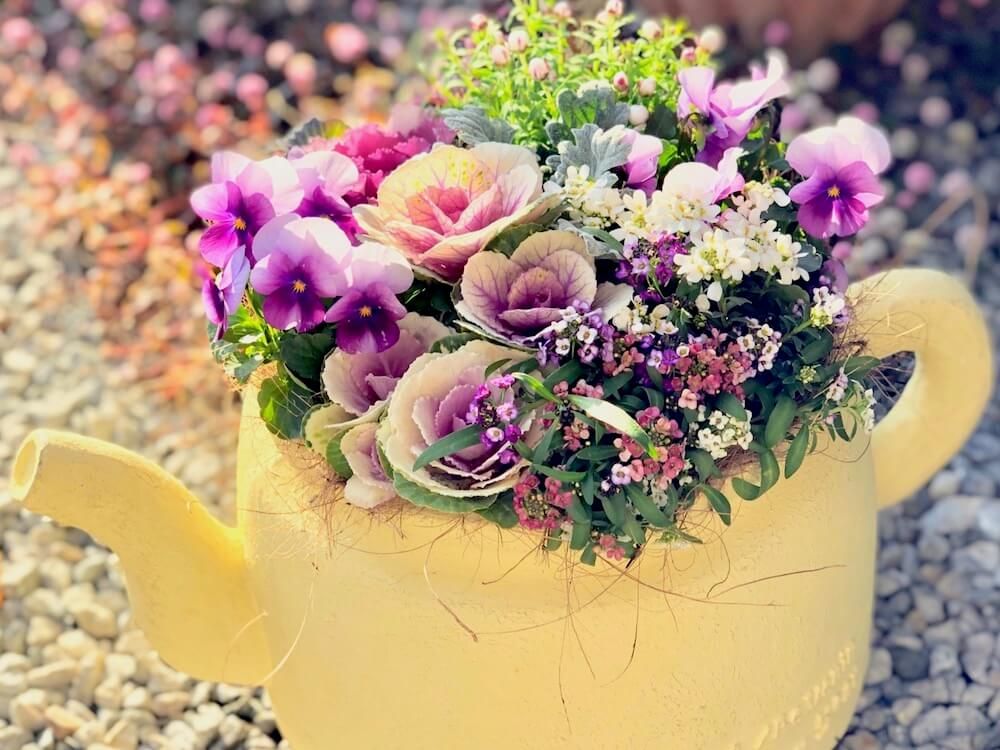センスのいい 寄せ植え