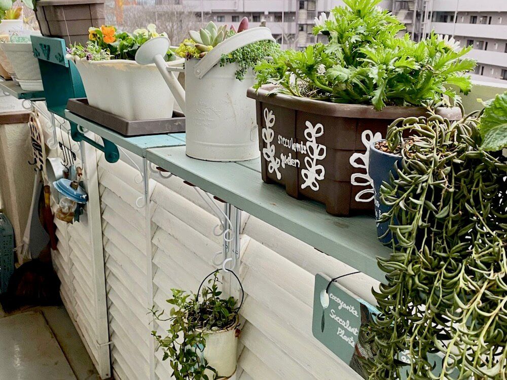 ベランダガーデニング　おしゃれなフェンス