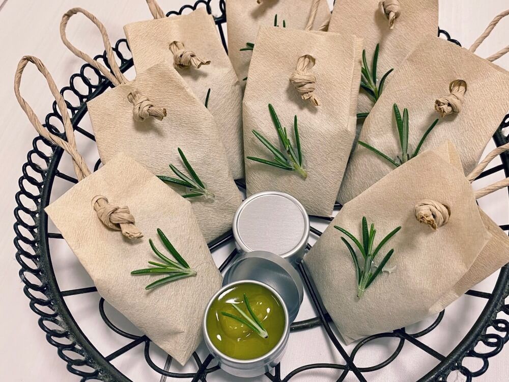 サシェ　コーヒーフィルターを巾着袋に代用