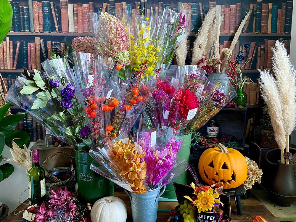 専用＊Halloweenミニパンプキン＆グリーンホオズキ ドライフラワー