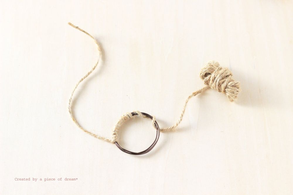 クリスマスリース 作り方 100均 土台をつくる