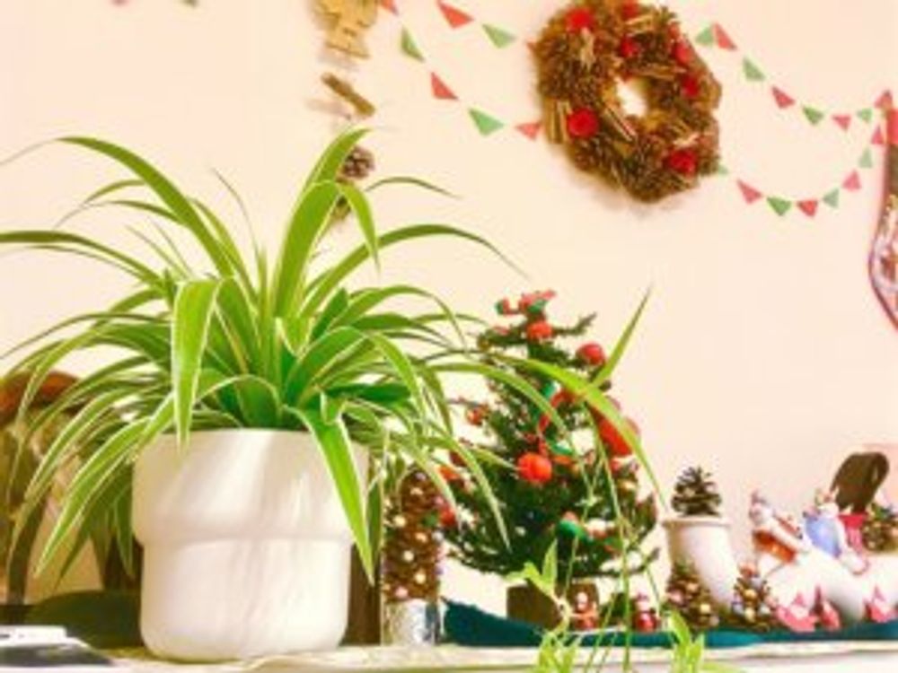 オリヅルラン　クリスマス