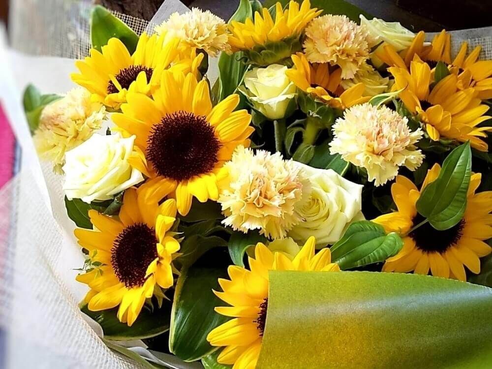 ひまわり　花束