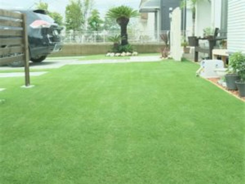 芝生　庭　広い