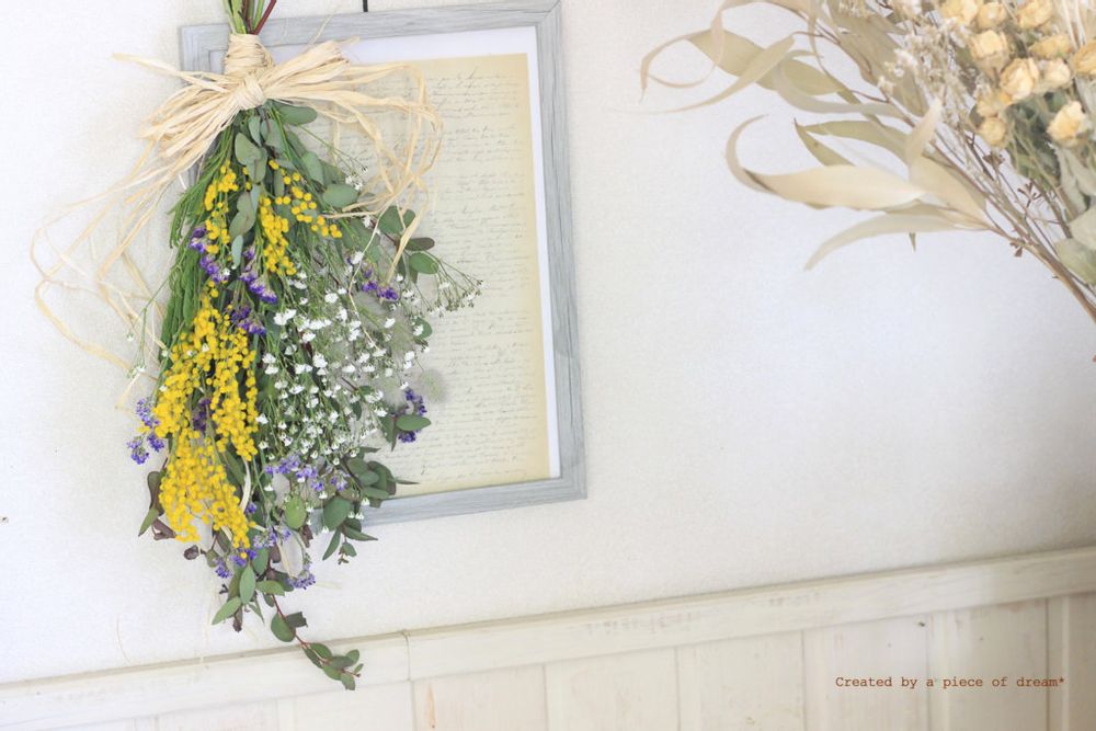 スワッグ 飾り方 フレームに合わせる